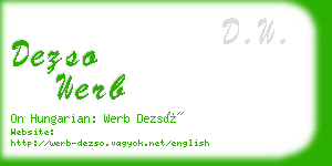 dezso werb business card